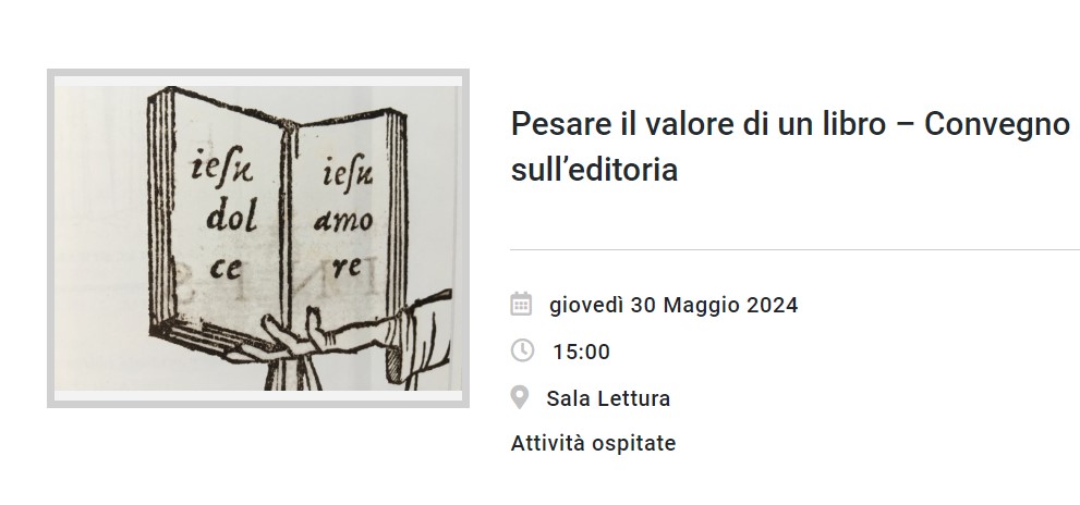 Pesare il valore di un libro – Convegno sull’editoria