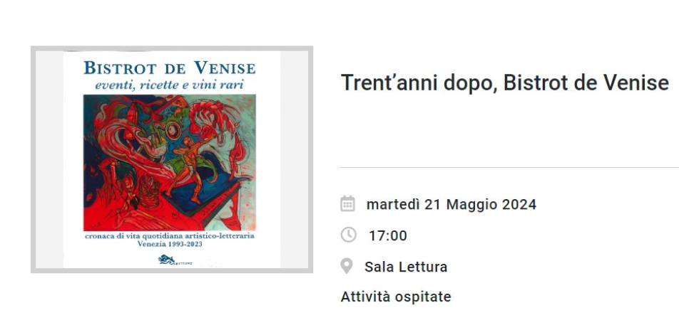 Trent’anni dopo, Bistrot de Venise