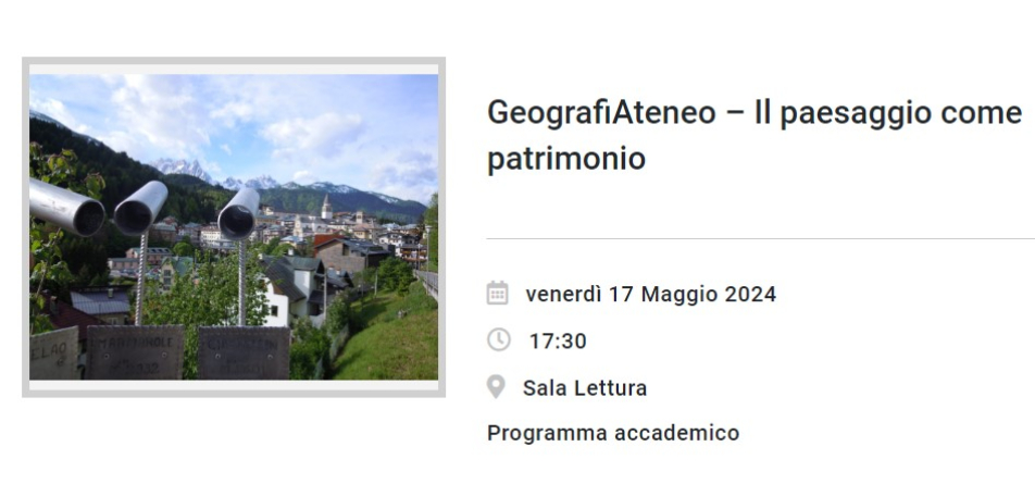GeografiAteneo – Il paesaggio come patrimonio