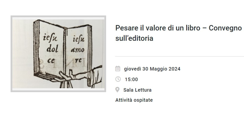 Pesare il valore di un libro – Convegno sull’editoria